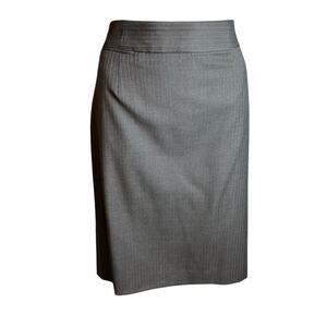 J. Crew Blue Label Wool Pinstripe Pencil Skirt 8 Career Work Academia Preppy